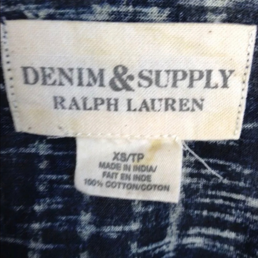 RALPH LAUREN DENIM & supply xs  cotton fringe top - Picture 3 of 6